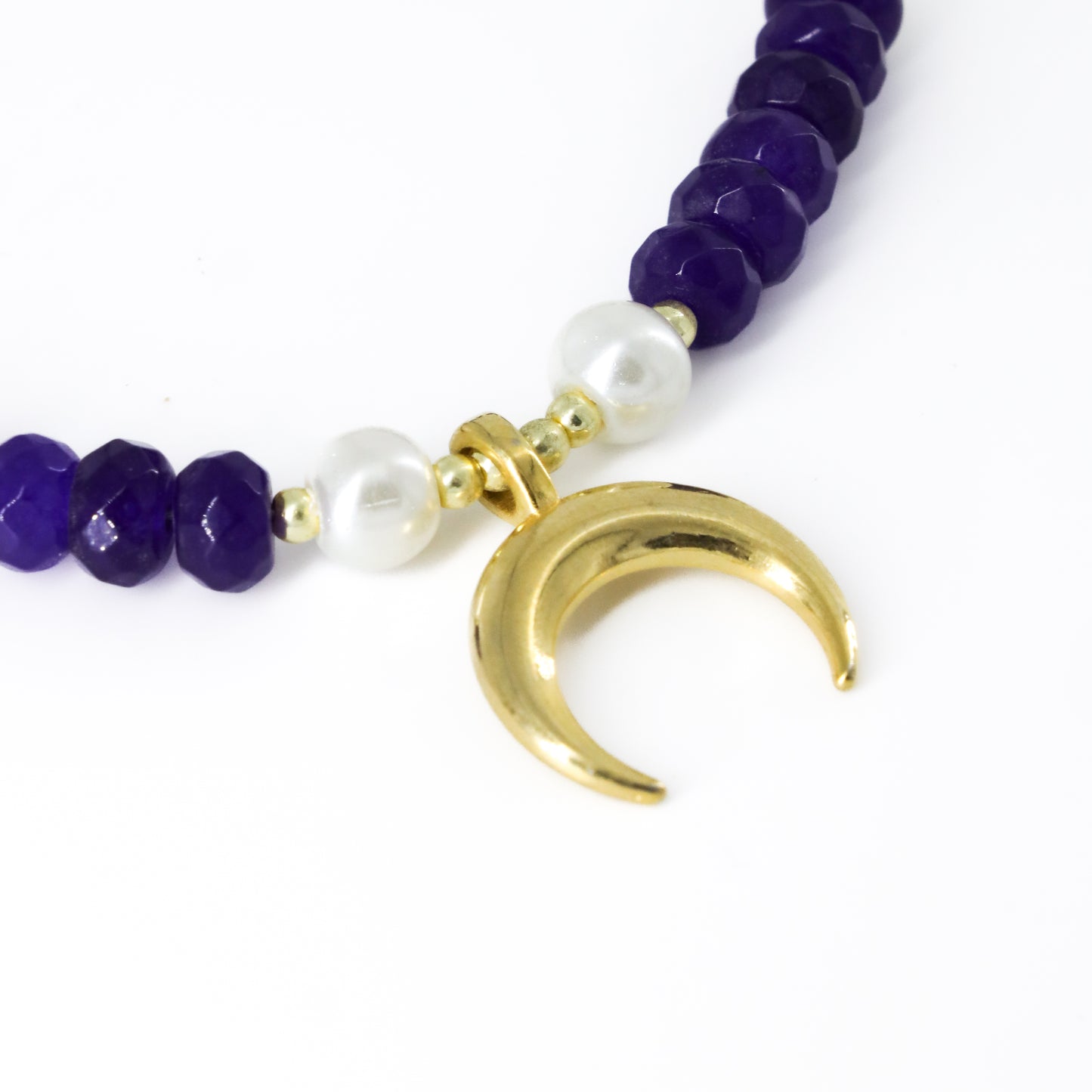 Dark Purple Beaded Horseshoe Choker