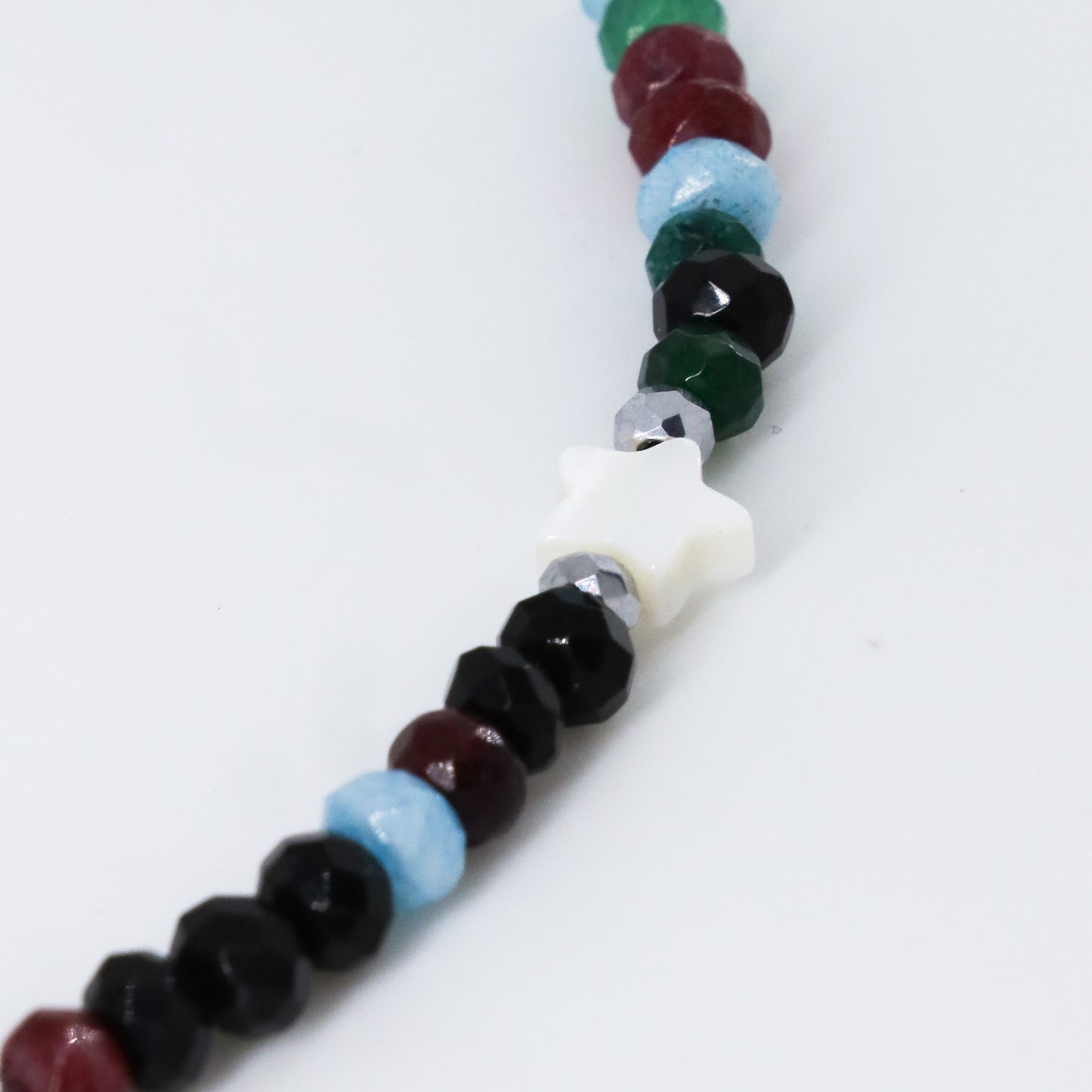 Multicolored Stars Beaded Choker