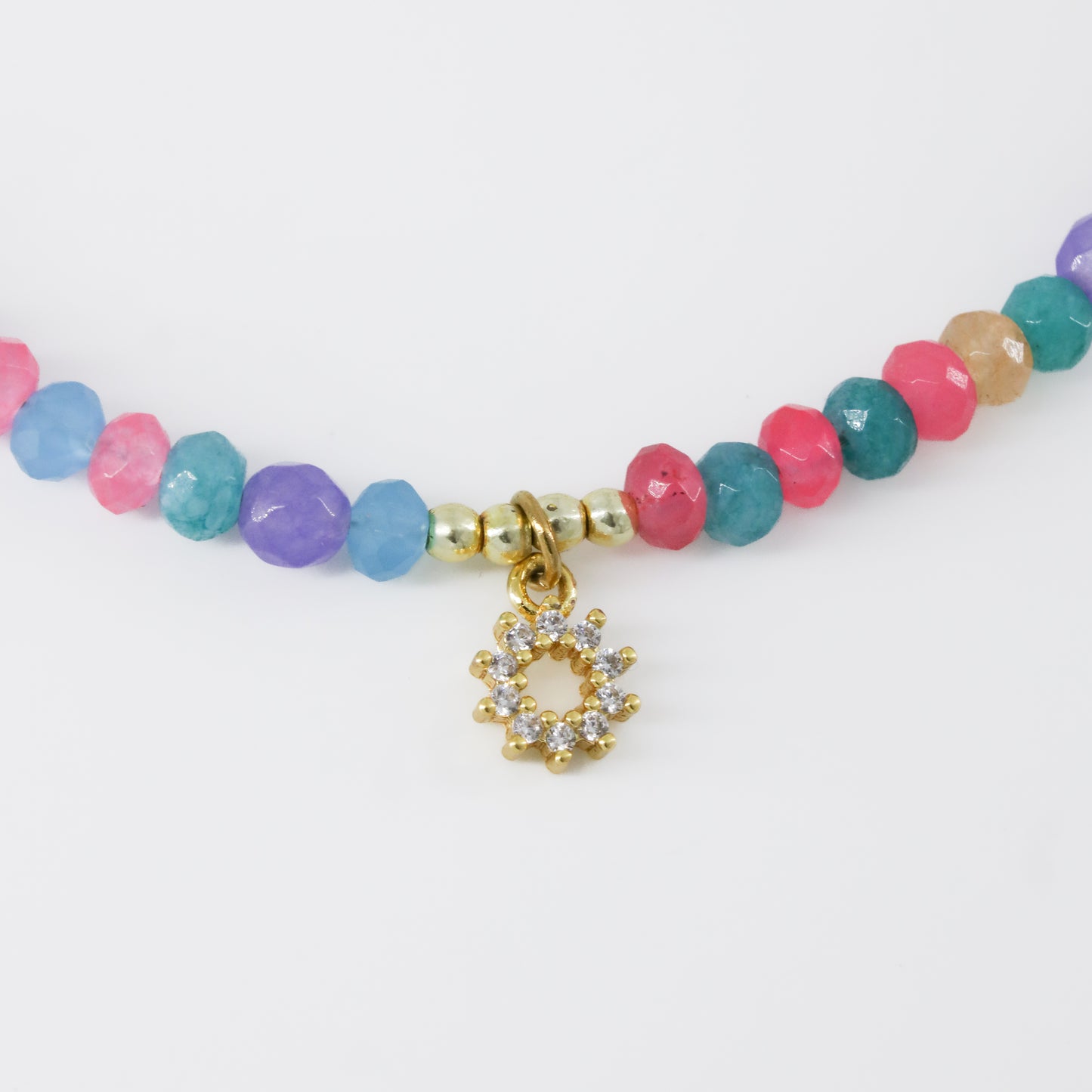 Multicolored Beaded Sun Choker