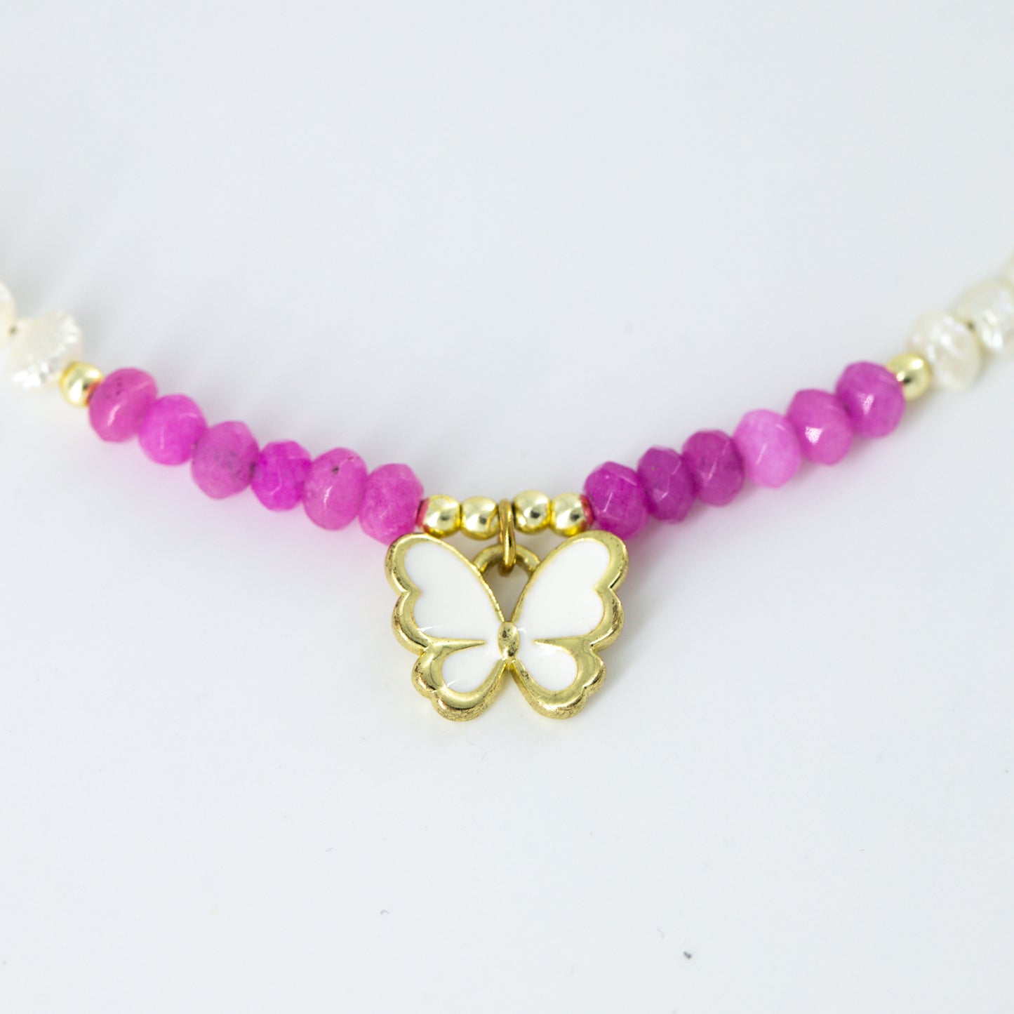 Fresh Water Pearls Beaded Butterfly Choker