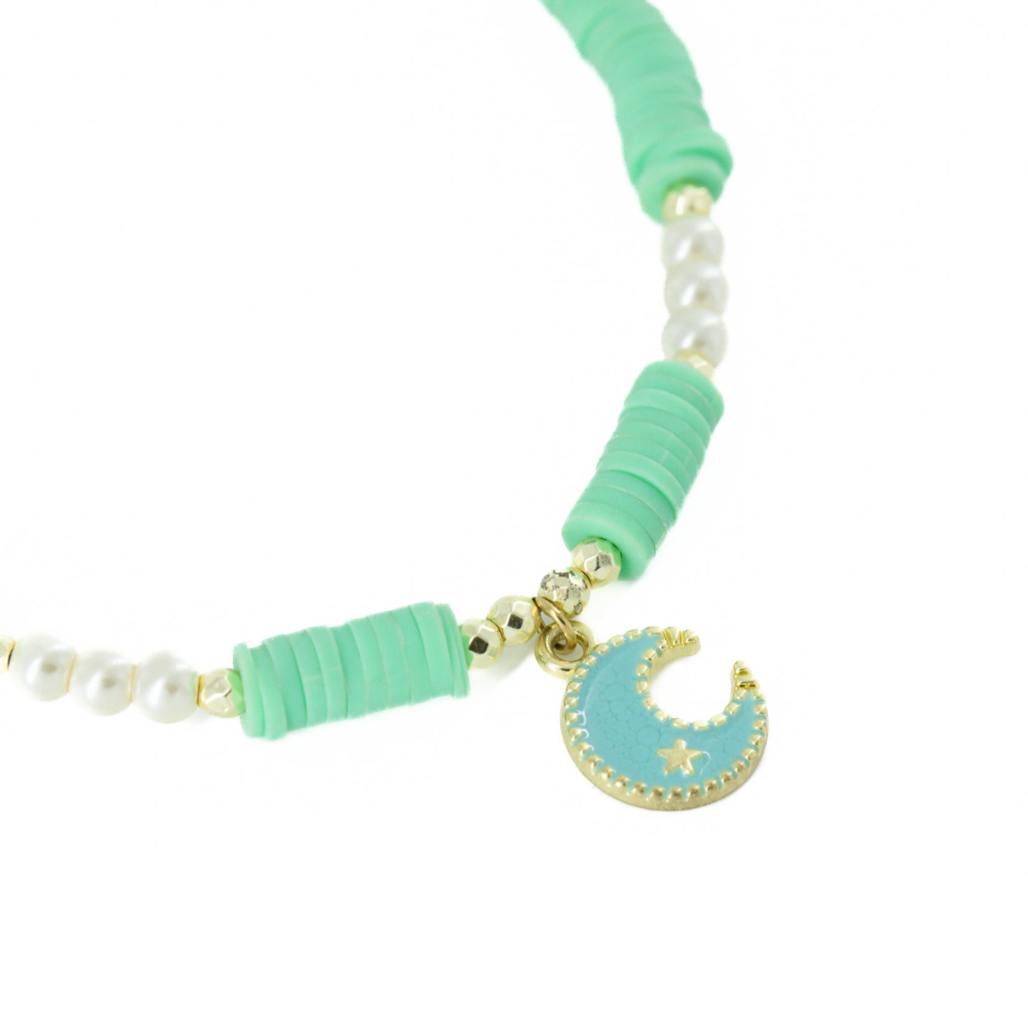 Turquoise Beaded Moon Choker