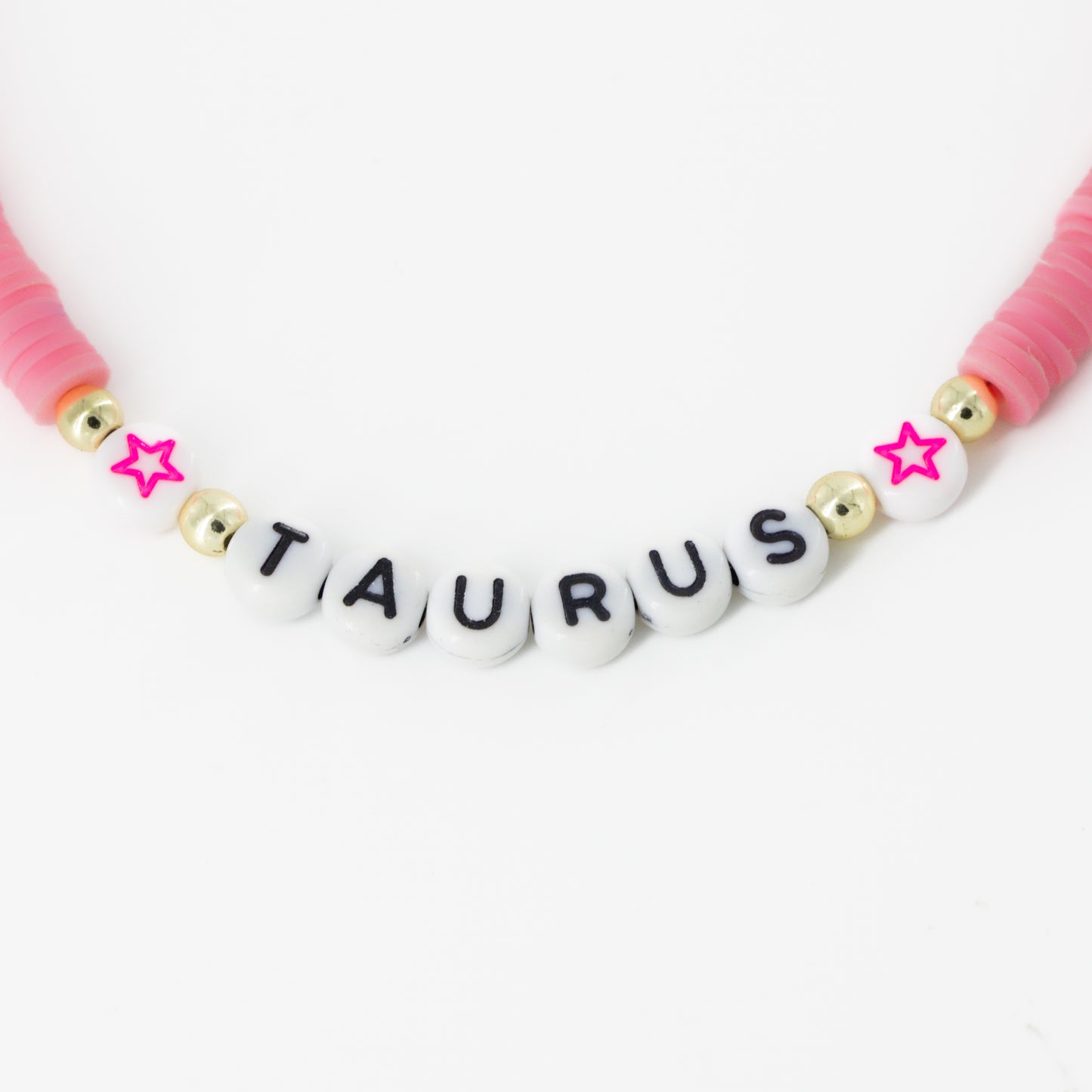 Pink Taurus Beaded Choker