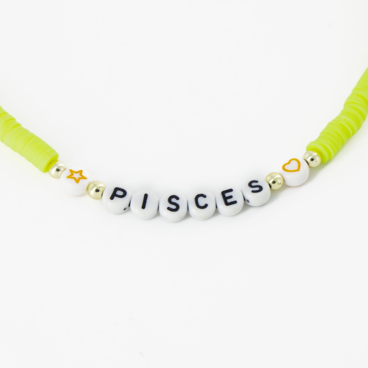 Yellow Pisces Beaded Choker