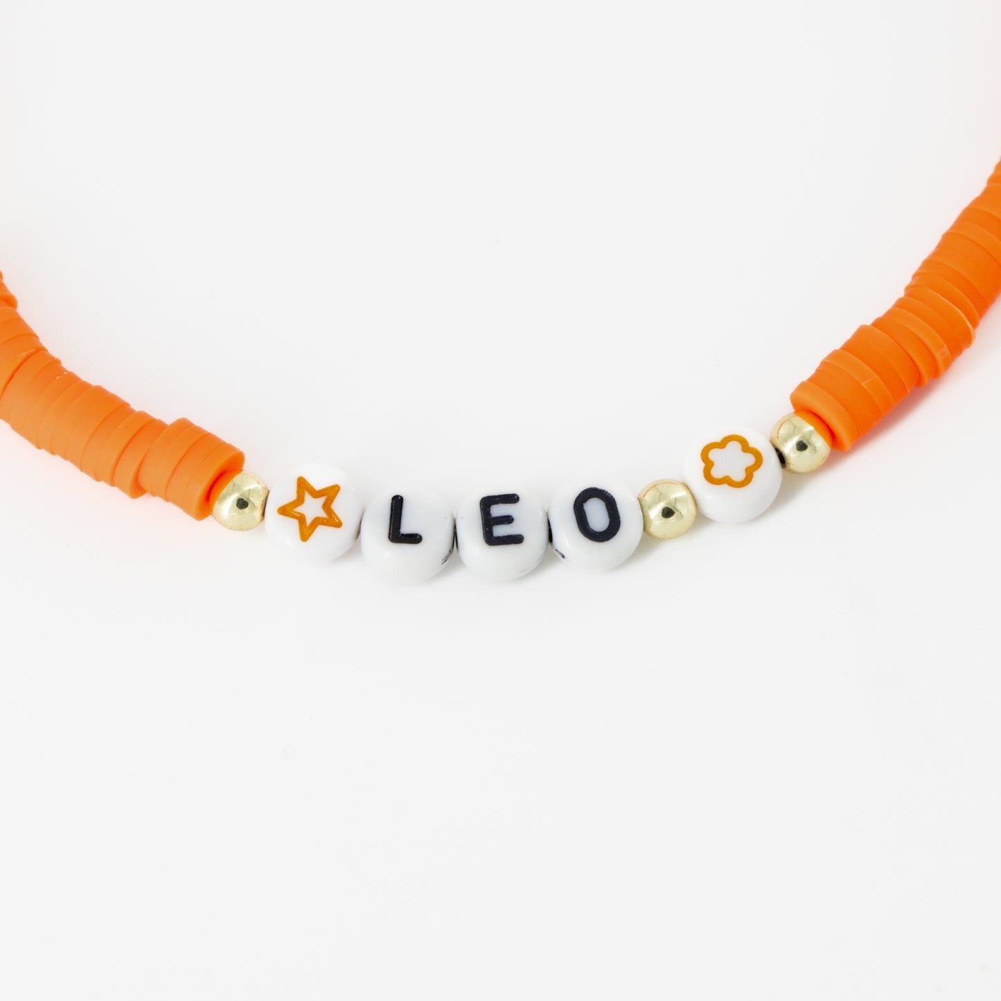 Orange Leo Beaded Choker