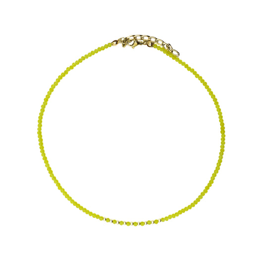 Yellow Beaded Choker