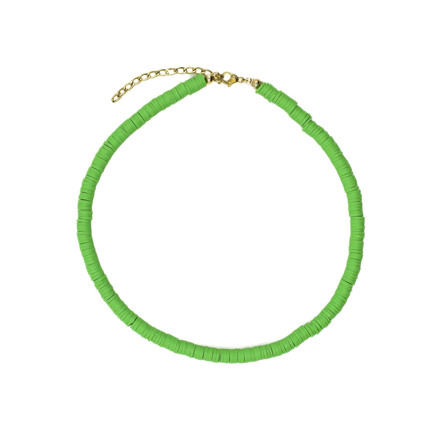 Green Clay Beaded Choker