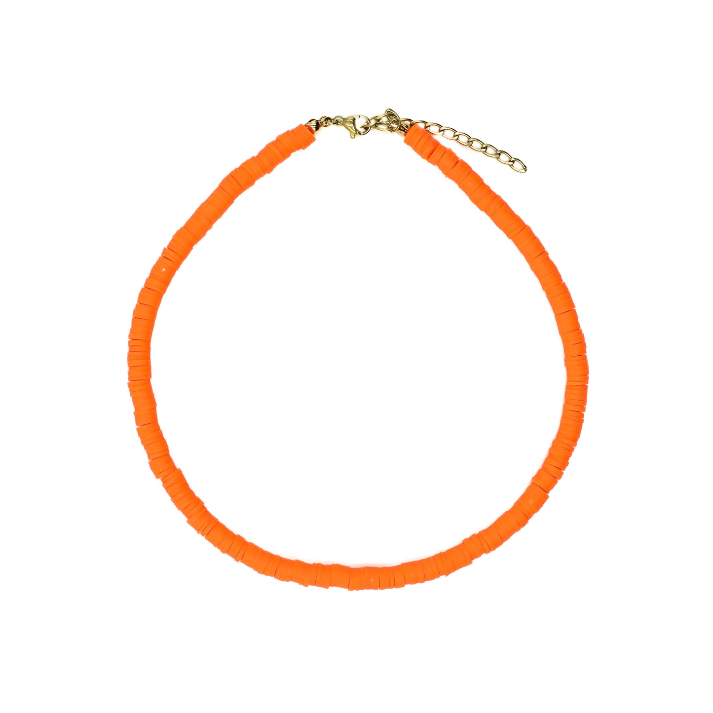 Orange Clay Beaded Choker