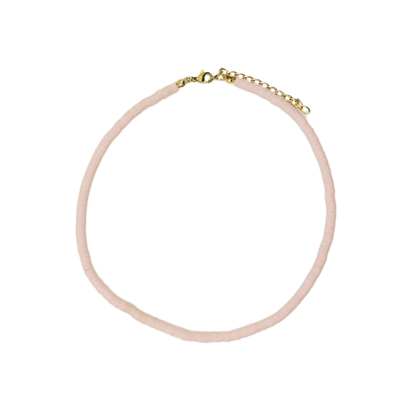 Rose Thin Clay Beaded Choker