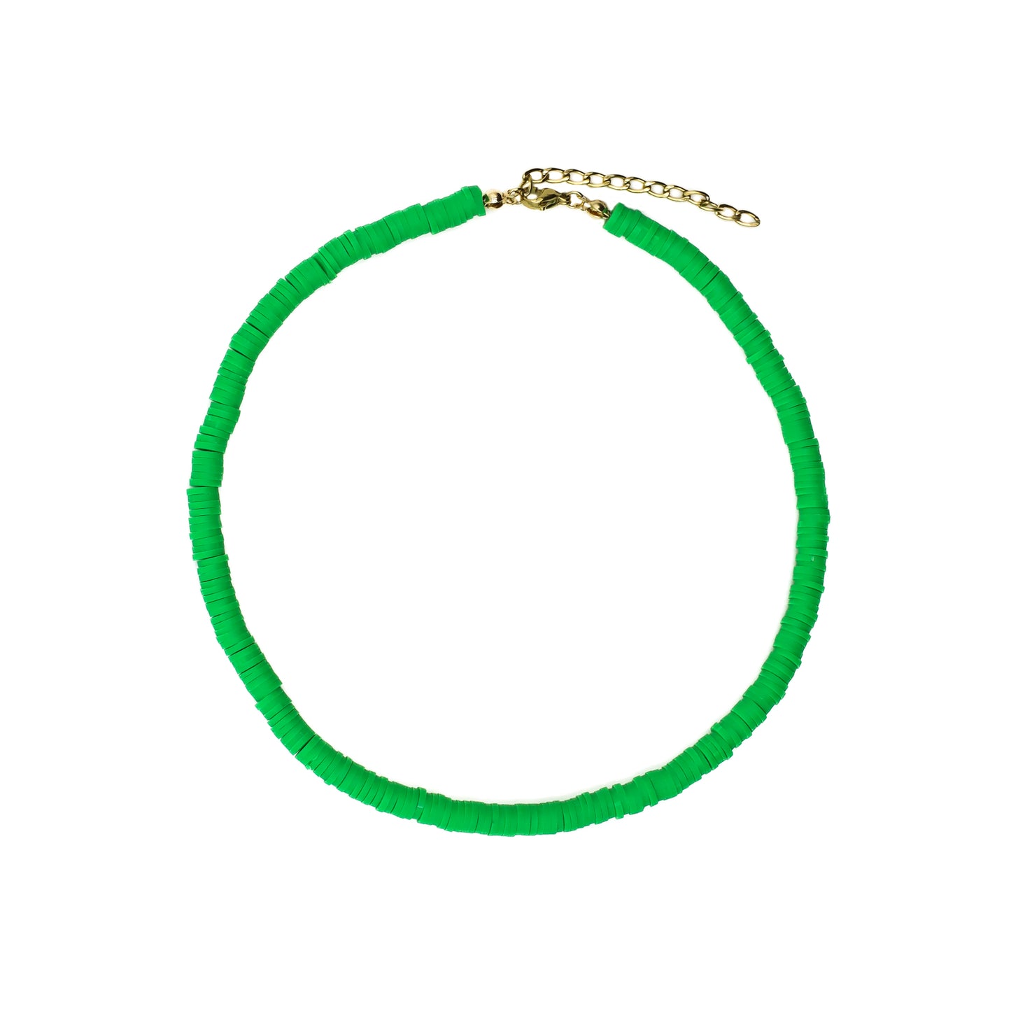 Green Clay Beaded Choker