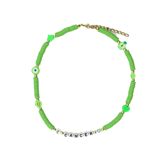 Green Cancer Beaded Choker