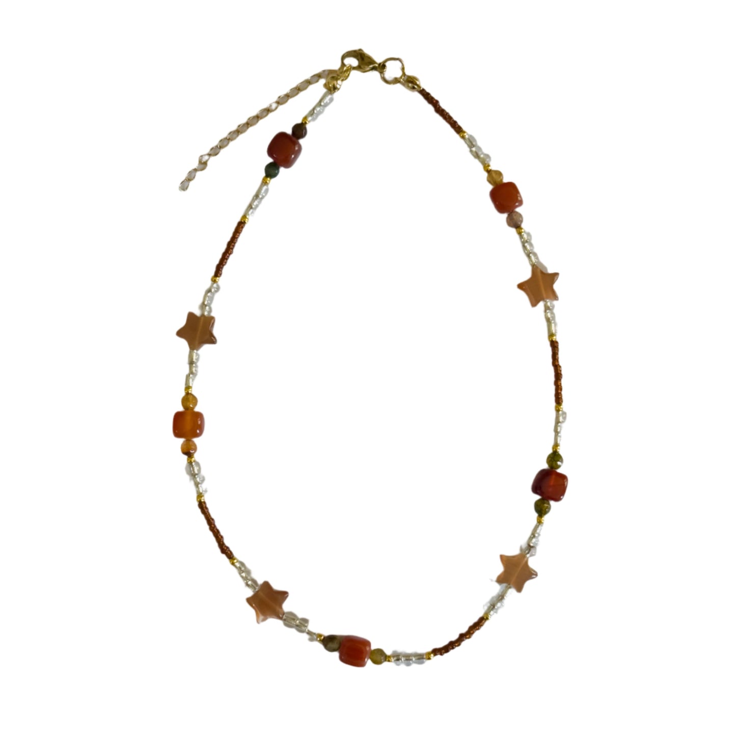 Brown Random Beaded Choker