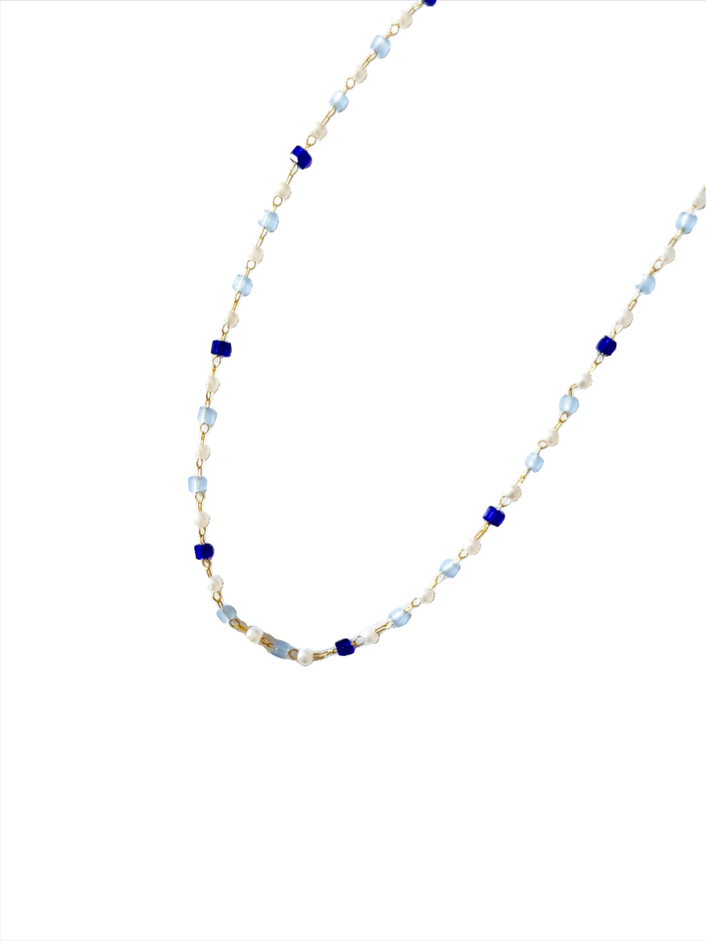 Multicolored Beaded Gold Necklace