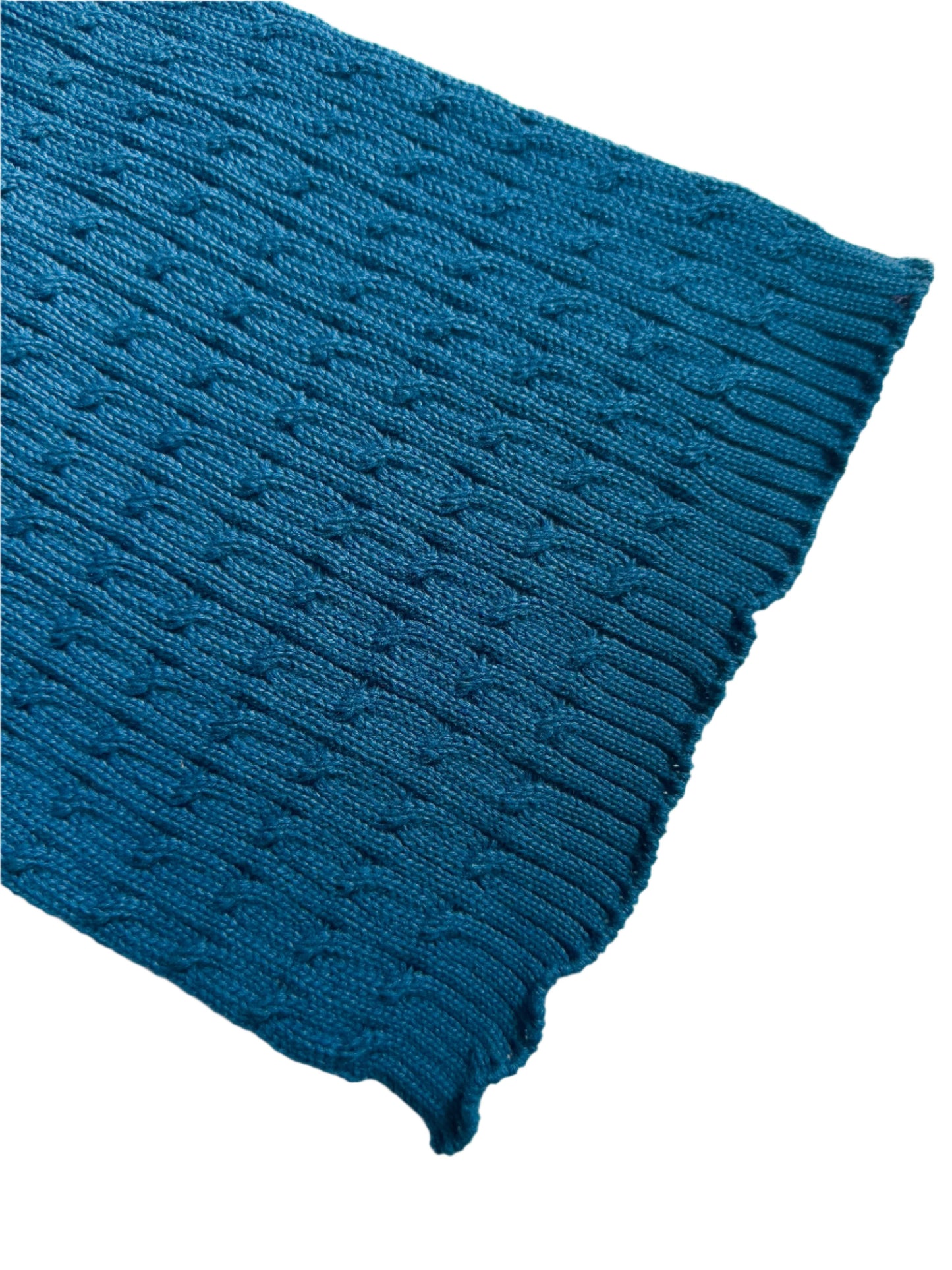 Teal Blue Braided Scarf