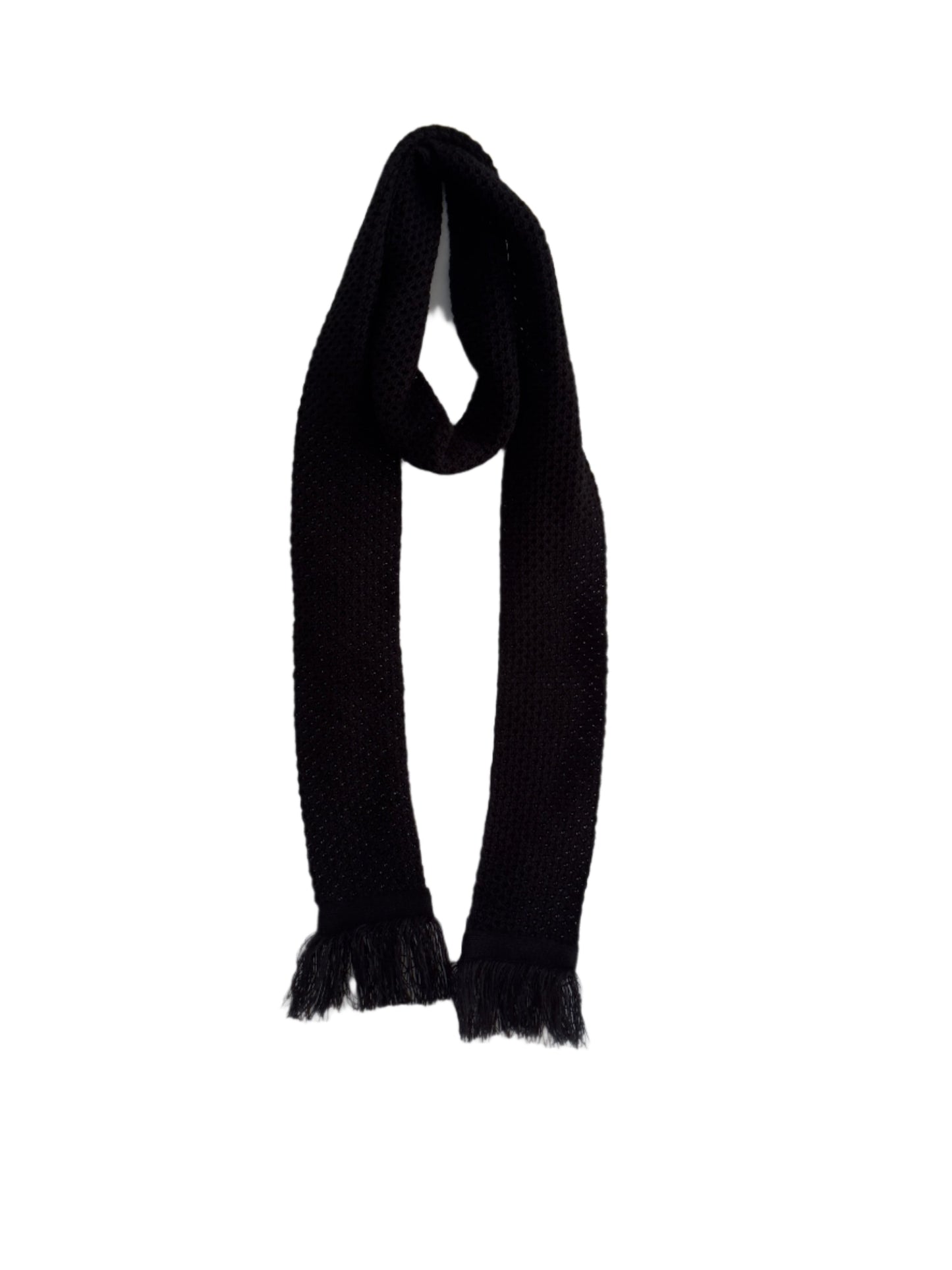 Black Thin Seed Scarf