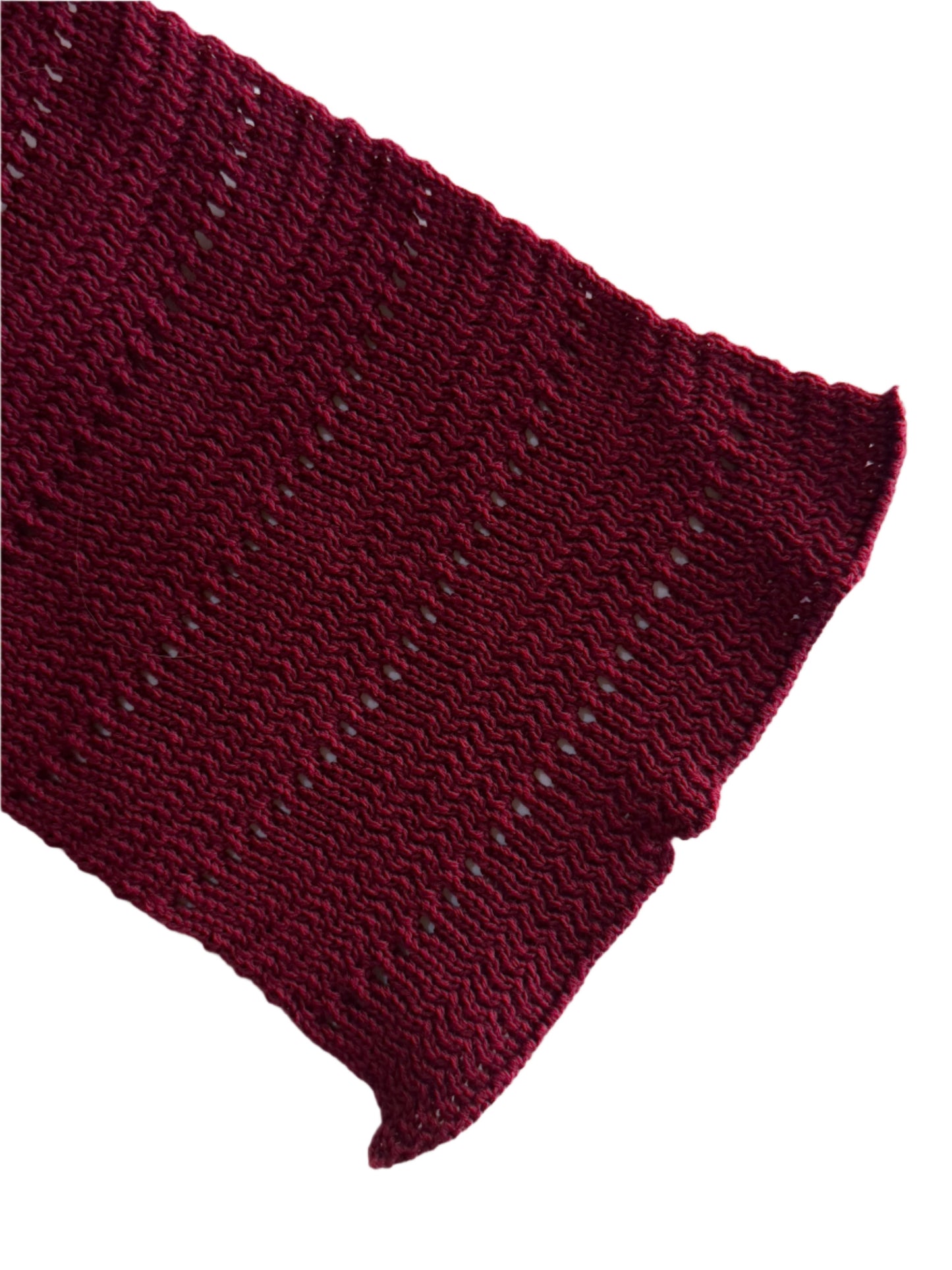 Burgundy Hollowed Scarf