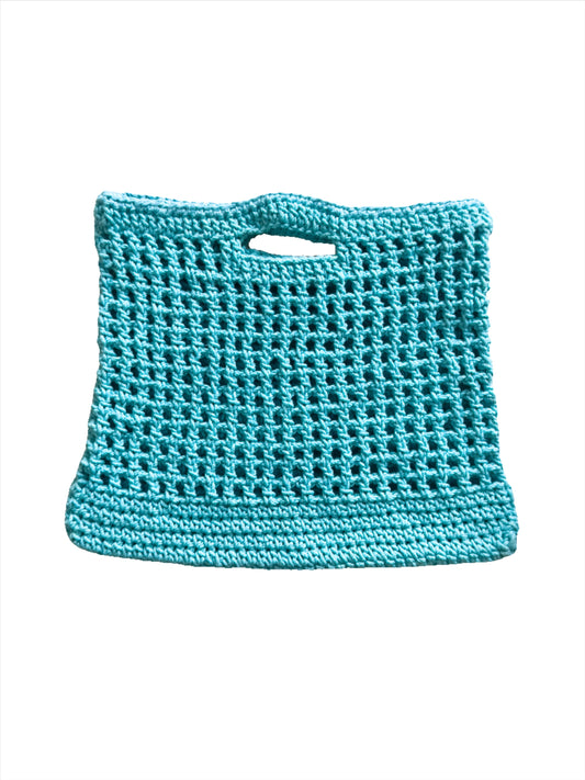 Blue Crochet Bag