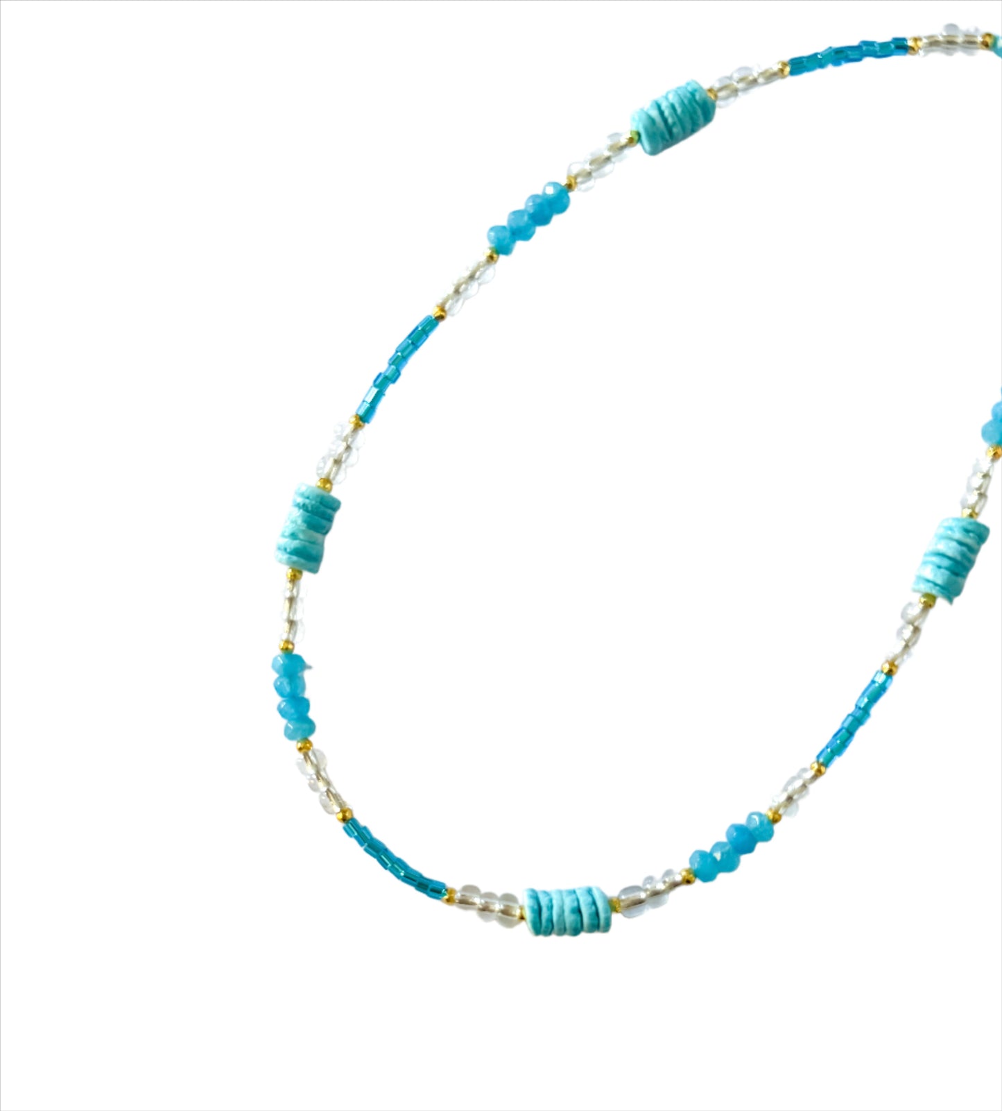 Random Beaded Blue Choker