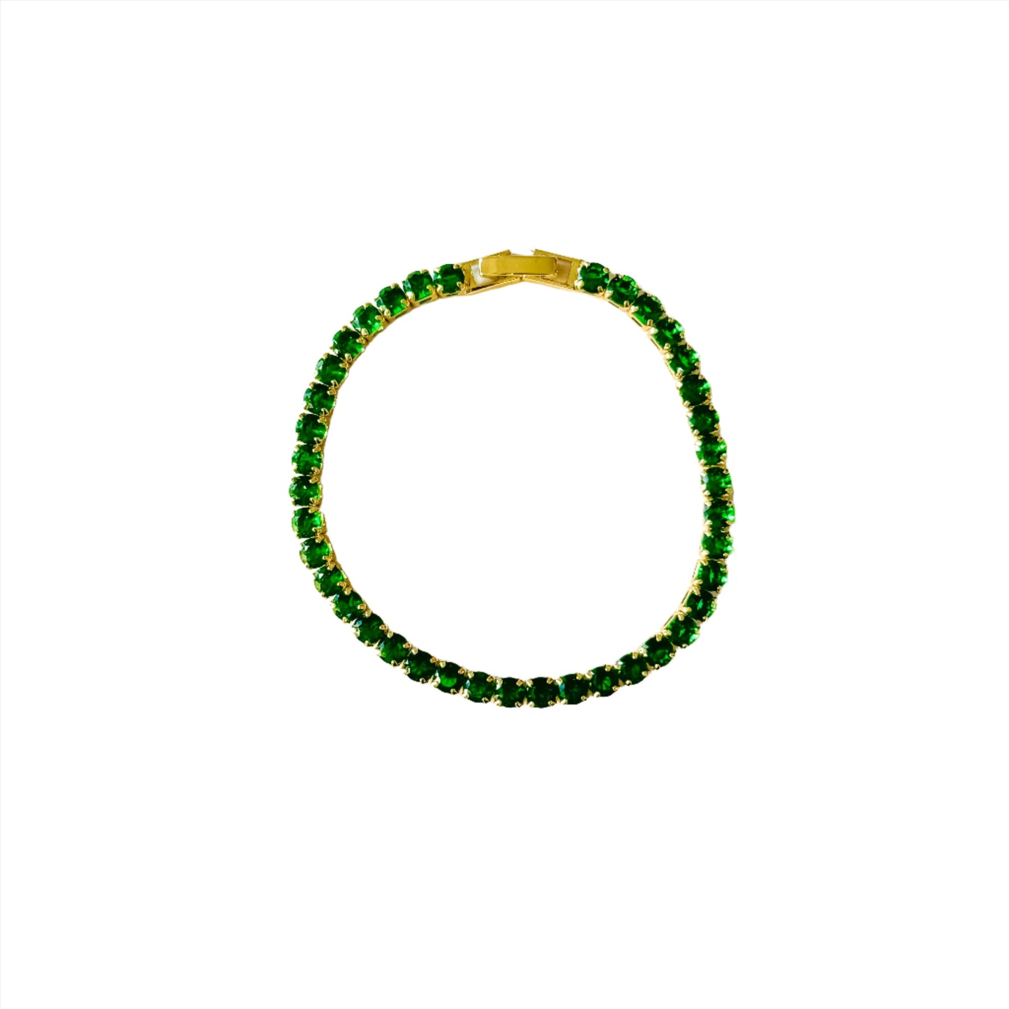 Green Tennis Bracelet