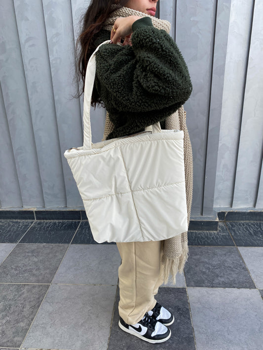 Off White Puffer Bag