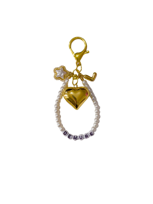 Demure Stacked Pearls Bag Charm