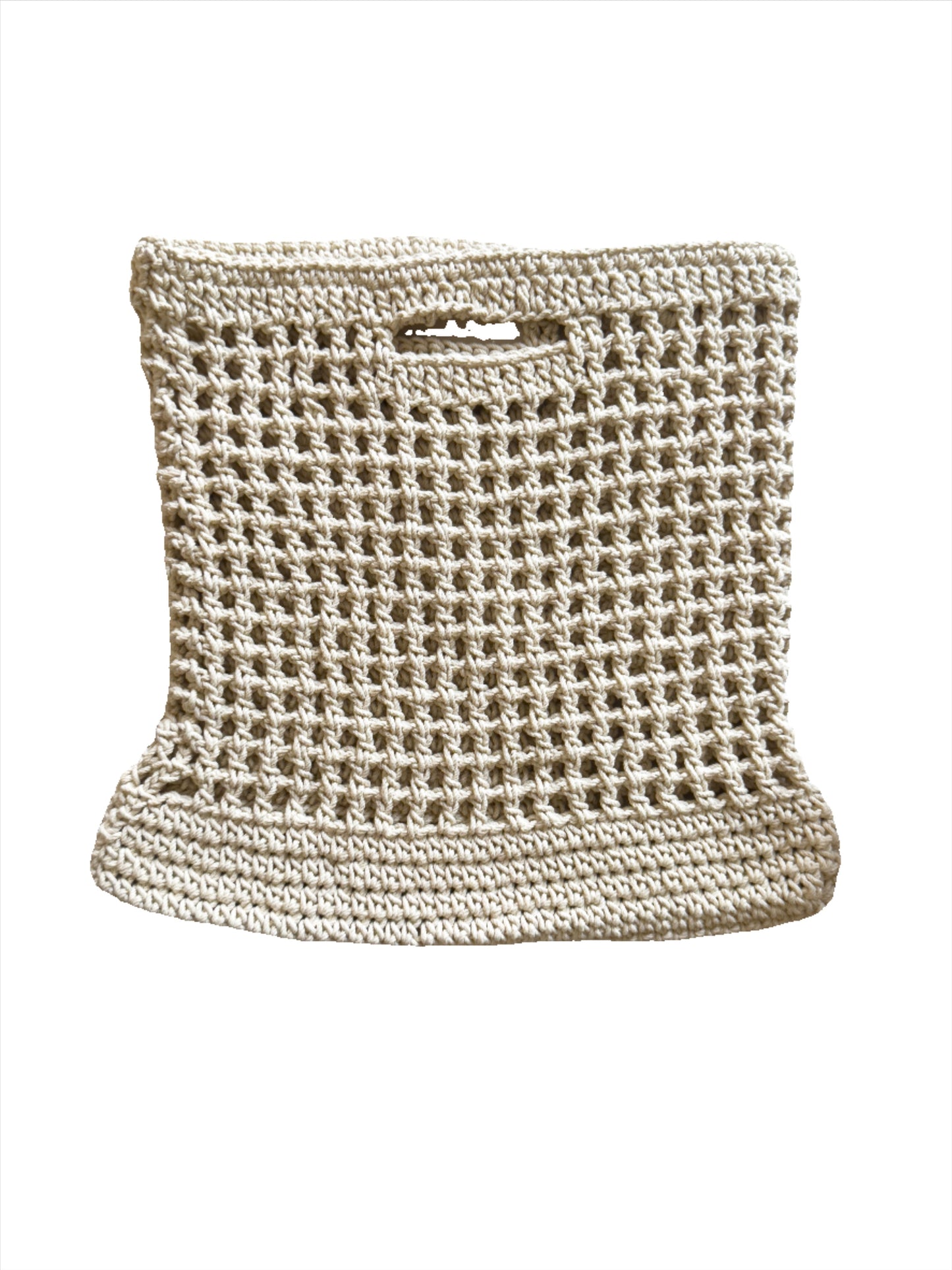 Dark Off White Crochet Bag