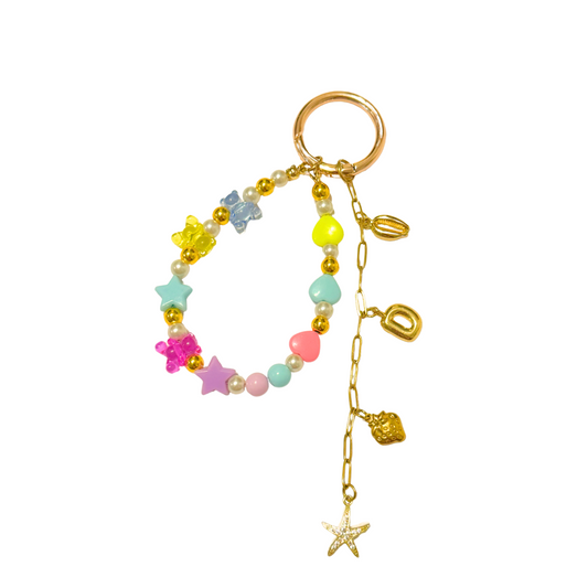 Stacked Initial Bag Charm