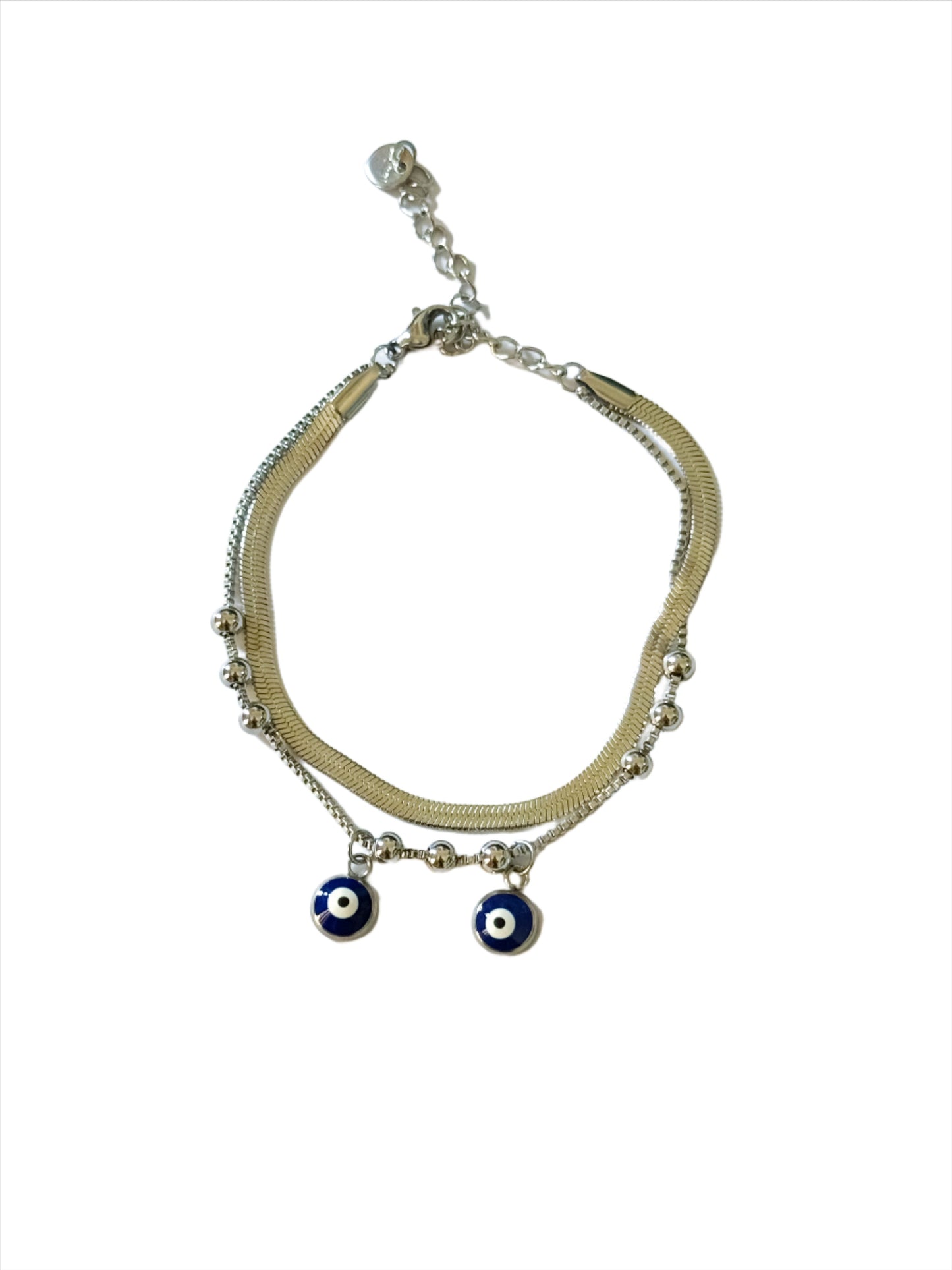 Layered Evil Eyes Bracelet