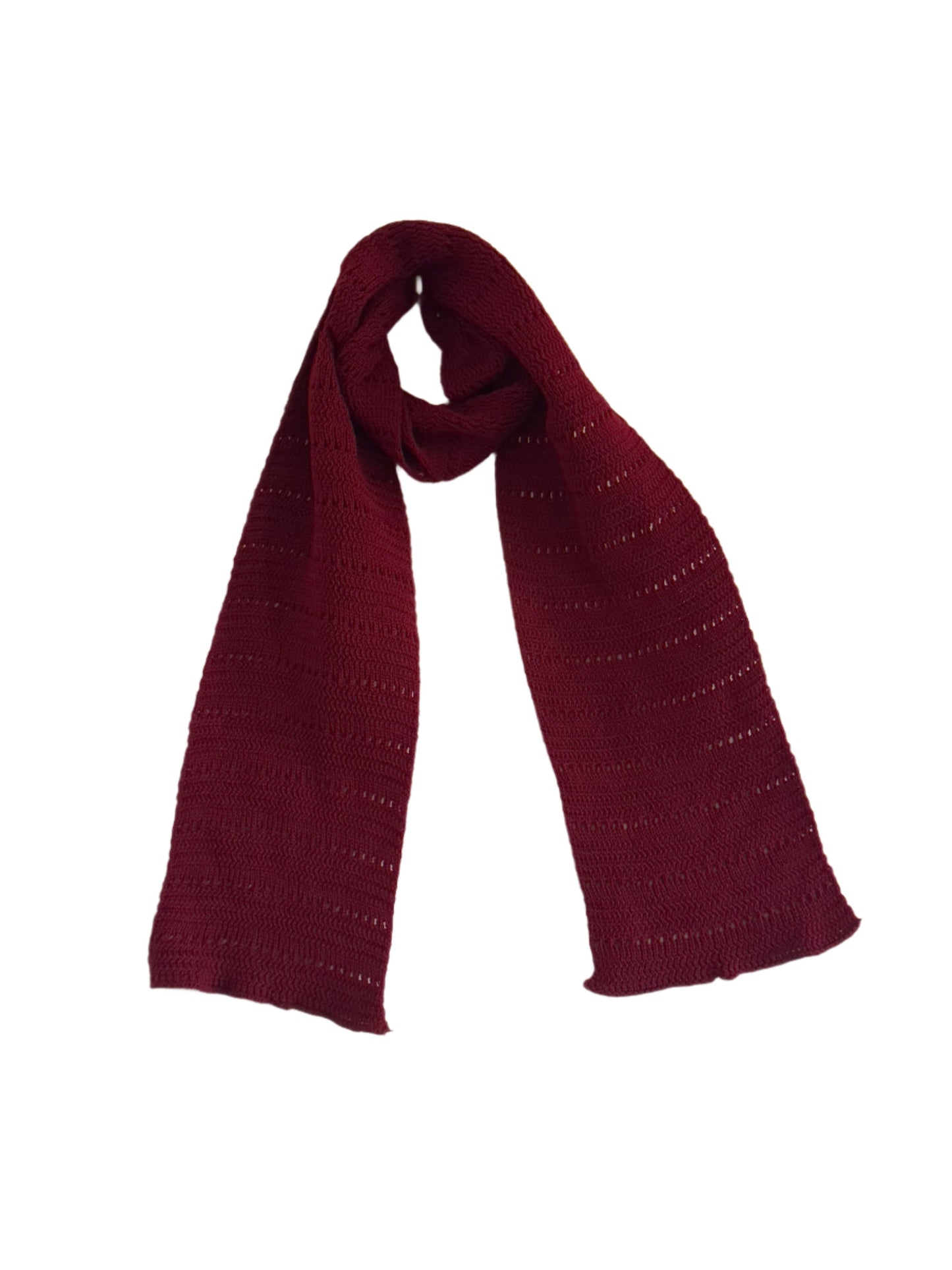 Burgundy Hollowed Scarf