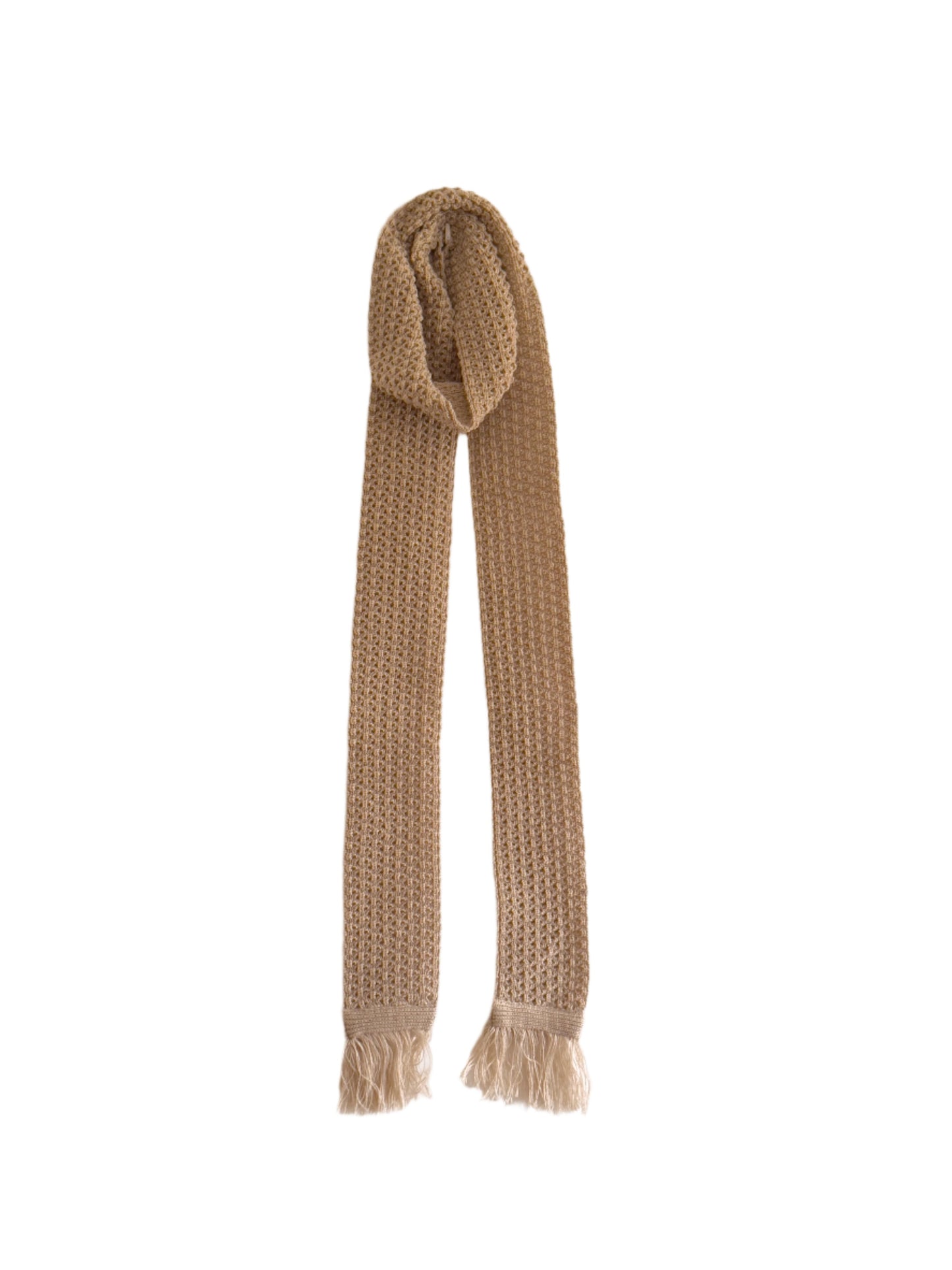 Beige Classic Thin Scarf