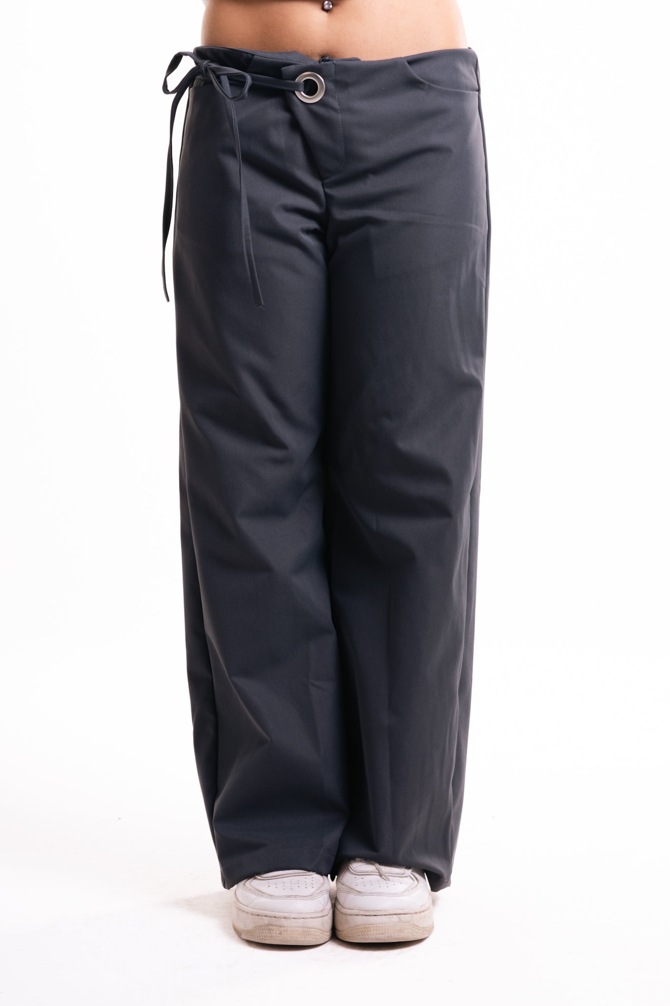 Grey Side Bow Trousers