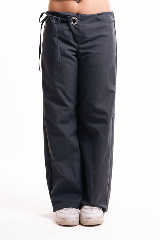 Grey Side Bow Trousers