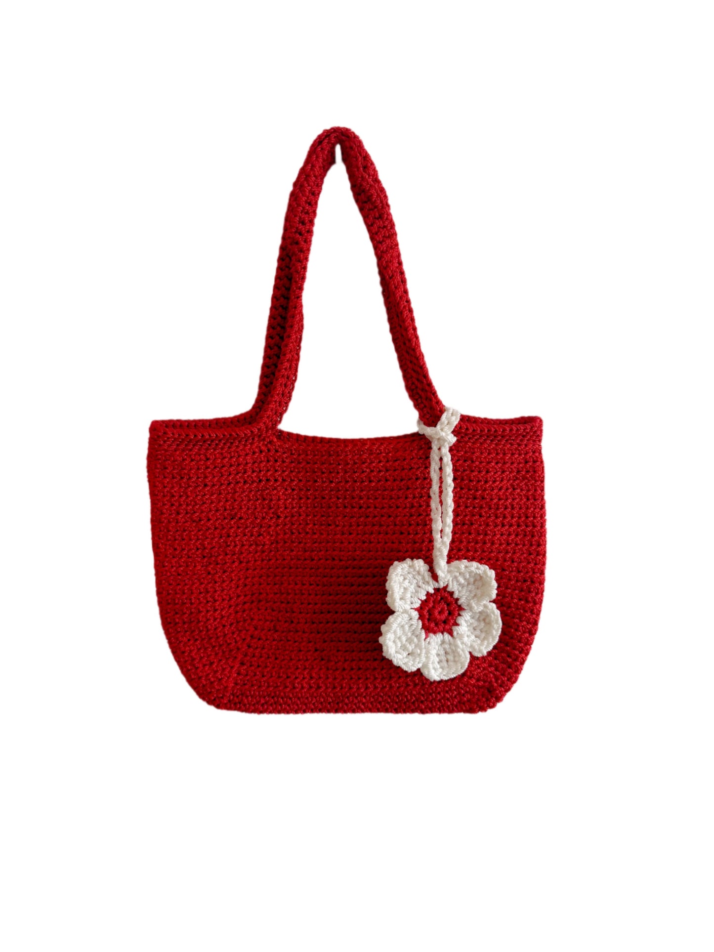 Red Macrame Bag