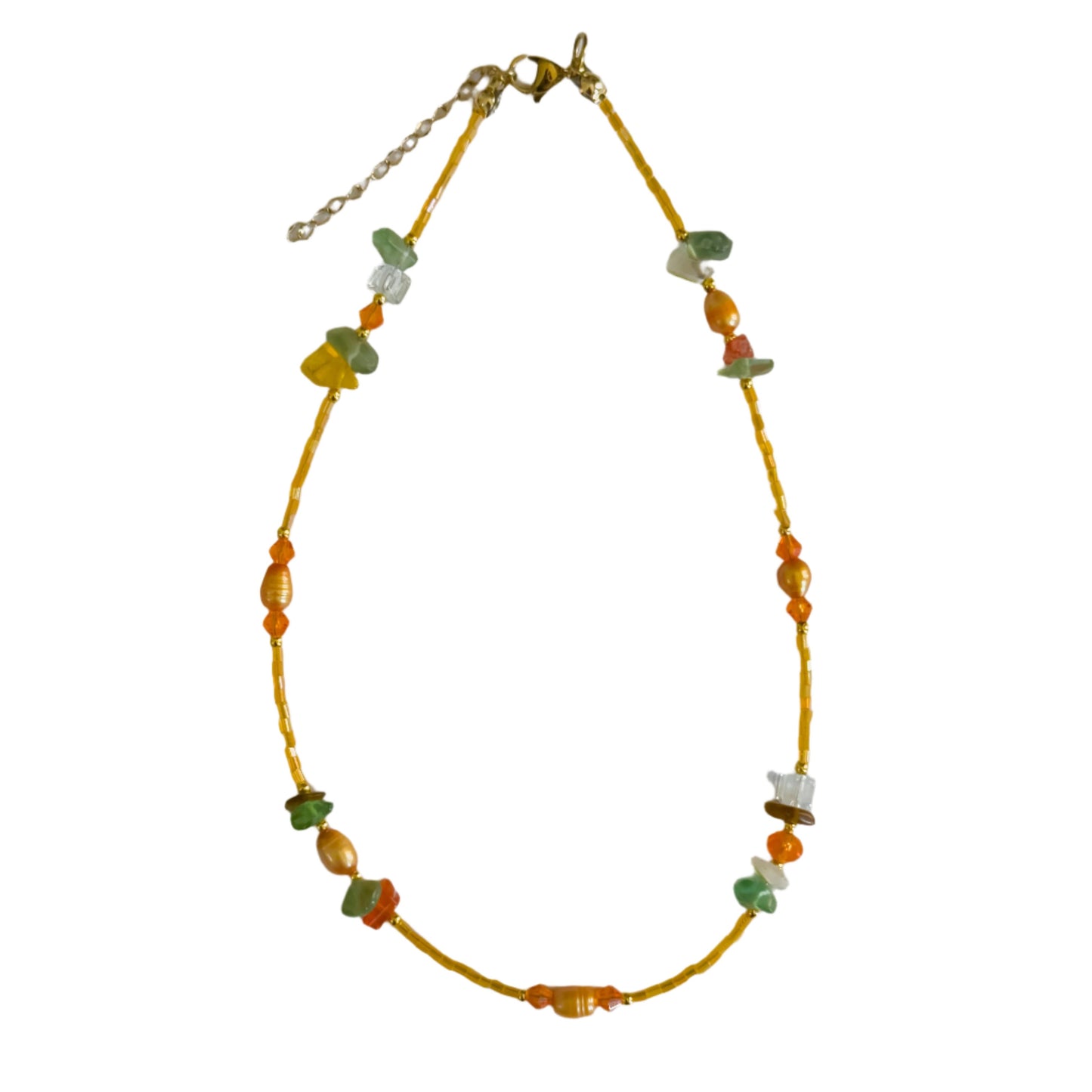 Orange Random Beaded Choker