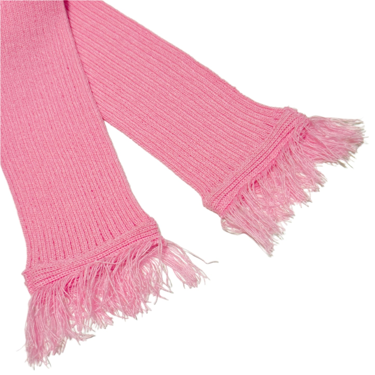 Pink Thin Ribbed Scarf