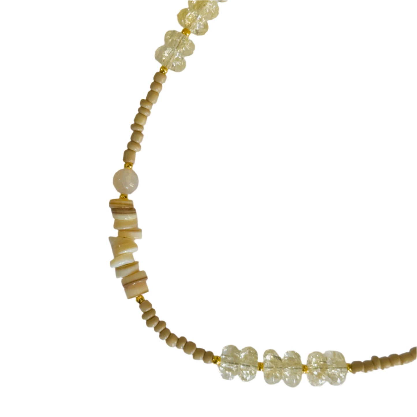 Beige Random Beaded Choker