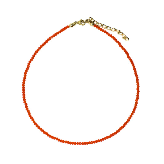 Orange Beaded Choker