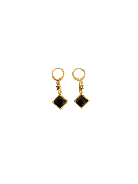 Black Gem Earring