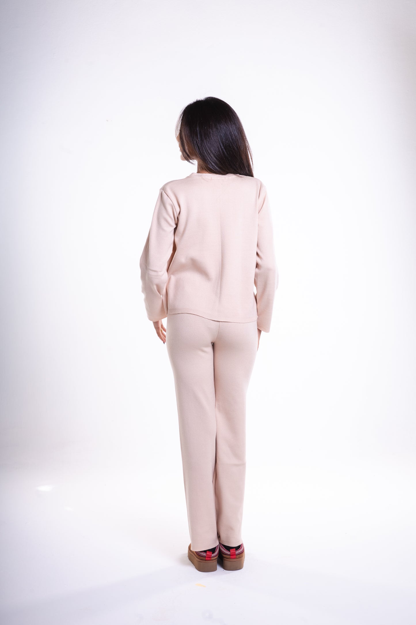 Beige Knit Pants