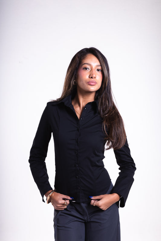 Black Bow Back Shirt