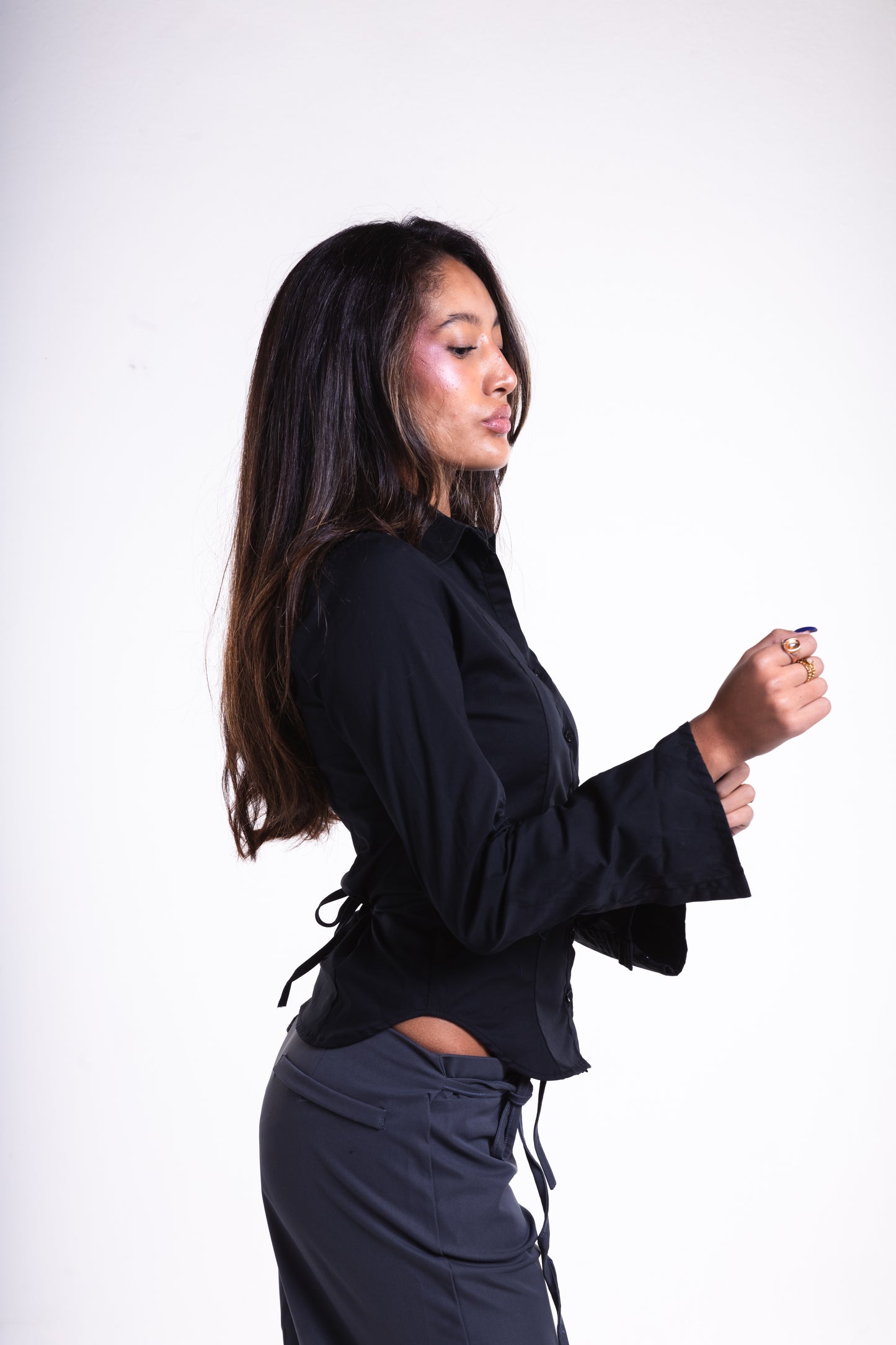 Black Bow Back Shirt