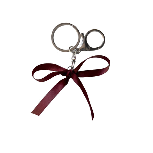 Burgundy Bow Bag Chain