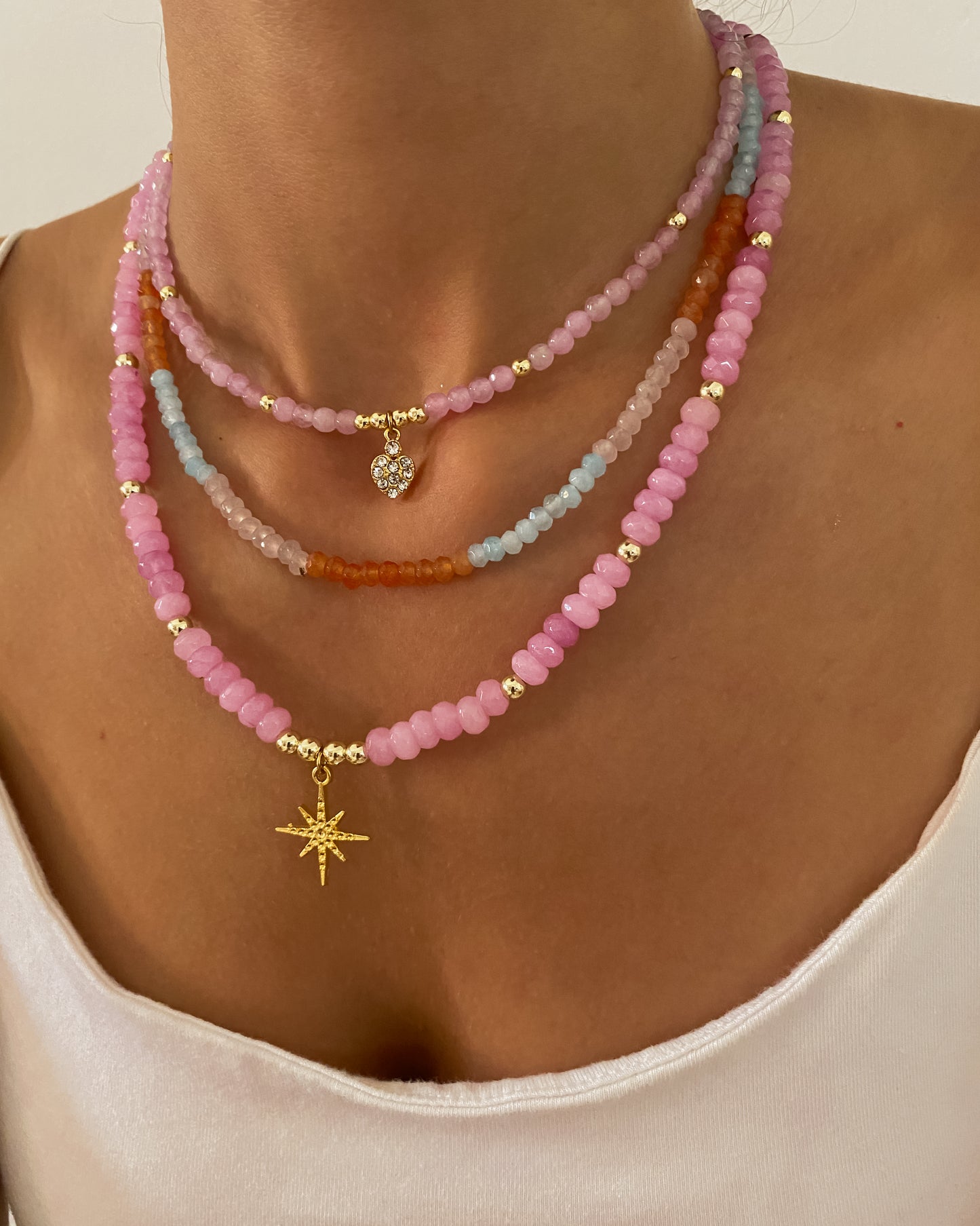 Violet Beaded Starburst Choker