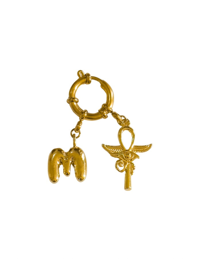 Wings Key of Life Initial Bag Charm