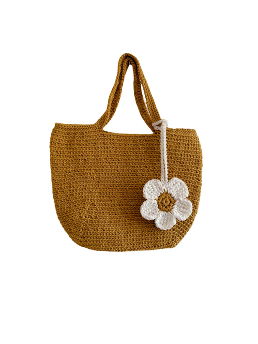 Light Camel Macrame Bag