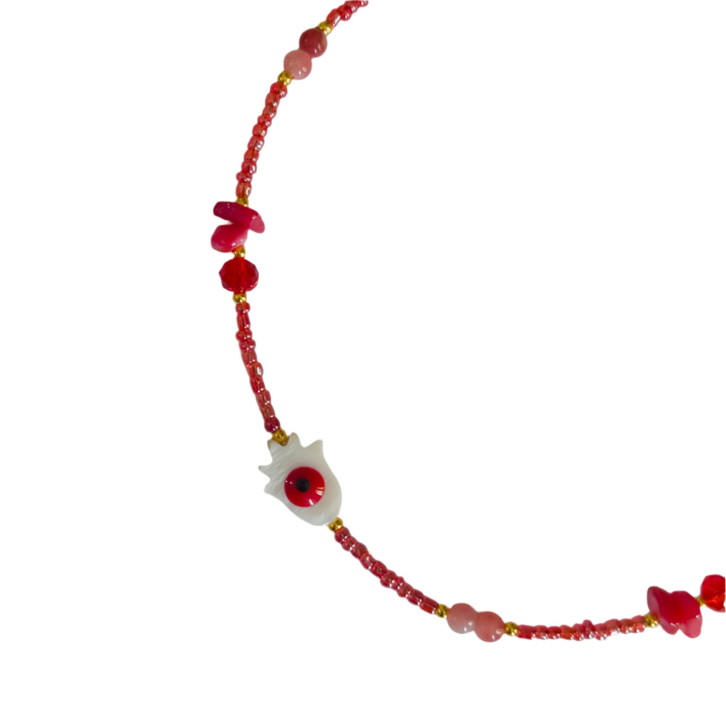 Red Random Beaded Choker