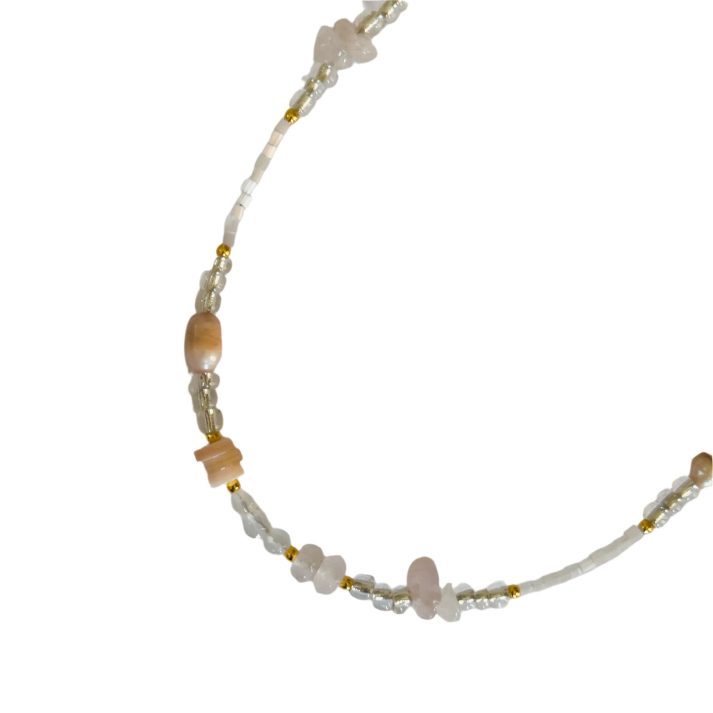 Rose Quartz Random Beaded Choker