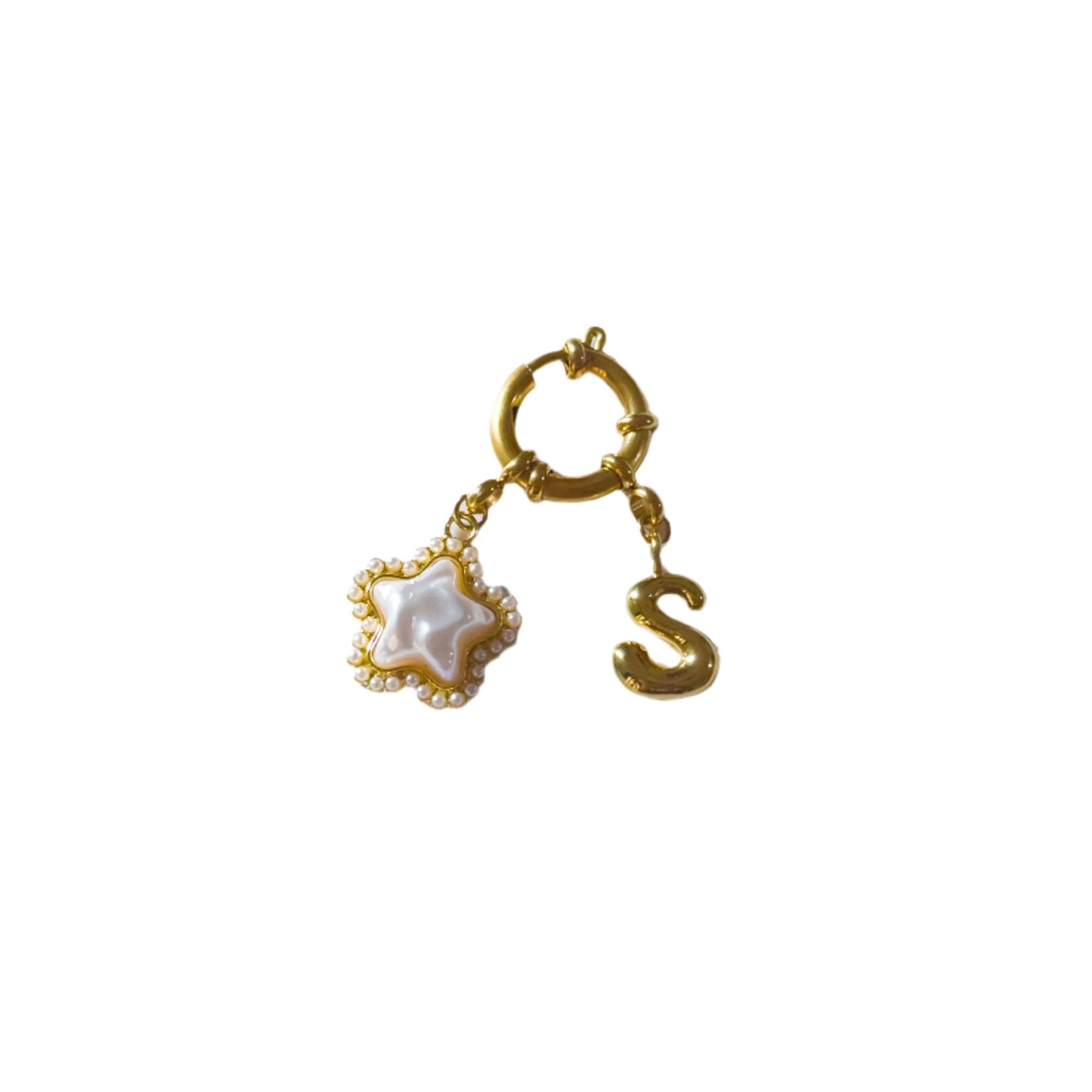 Initial Star Bag Charm