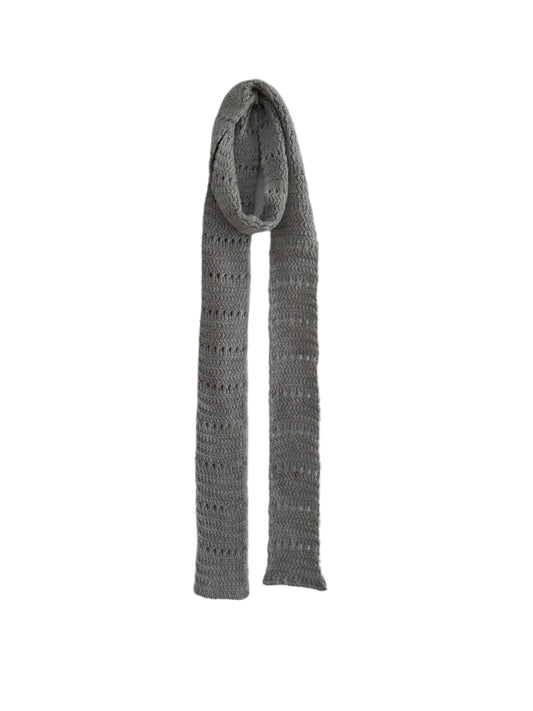 Light Grey Super-Thin Knit Scarf