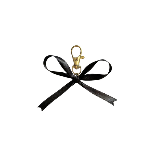 Black Bow Bag Charm