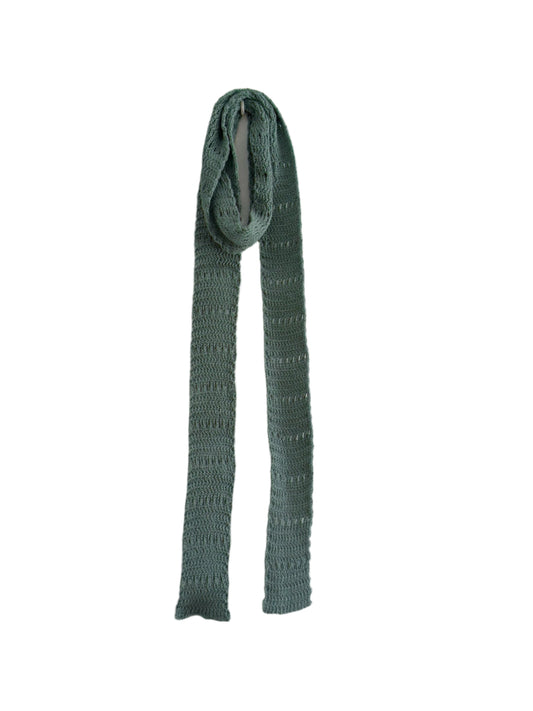 Teal Blue Super-Thin Knit Scarf